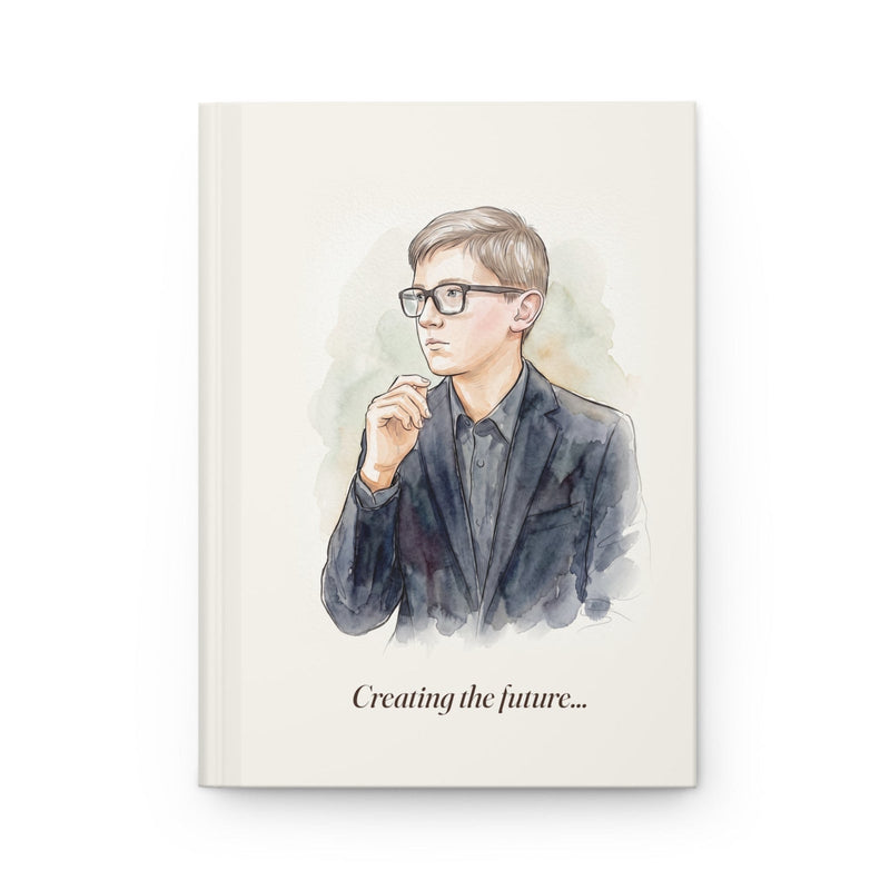 Custom Art hardcover journal example: a customer photo turned into a watercolor on the cover