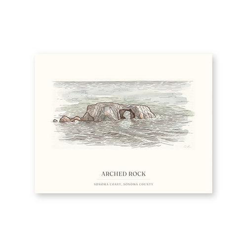 Arched Rock watercolor on a gallery-wrapped canvas