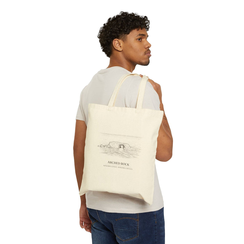 Arched Rock tote bag carried over the shoulder