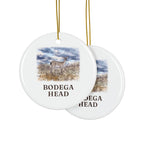 Bodega Head deer ornament, printed the same on both sides