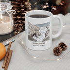 Bodega Head sea arch mug on a holiday coffee table