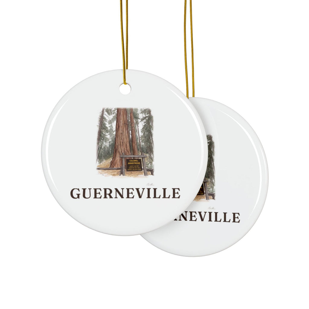 Colonel Armstrong Tree ornament, printed the same on both sides