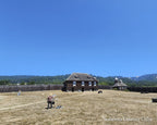 The photograph of Fort Ross on the Sonoma Coast that the drawing was made from, taken on location