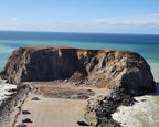 The photograph of Goat Rock seen from the bluff above, taken on location near Jenner