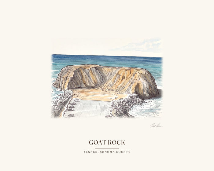 Goat Rock from Above Art Print