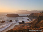 The photograph of Goat Rock on the Sonoma Coast near Jenner that the drawing was made from, taken on location