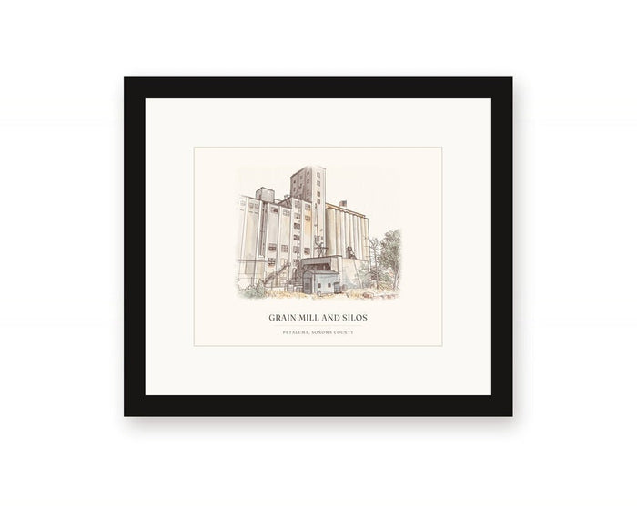 Grain Mill and Silos Framed Print