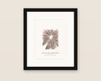 Framed watercolor print of a stand of redwoods in Jack London State Historic Park, Glen Ellen, with a white mat in a black frame