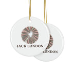 Jack London redwoods ornament, printed the same on both sides