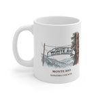 Monte Rio sign watercolor mug, 11 oz, with the place name and Sonoma County under the picture