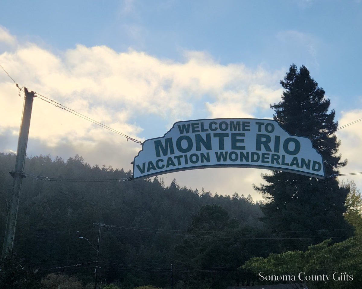 The photograph of the Monte Rio Vacation Wonderland sign taken on location