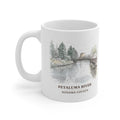 Petaluma River watercolor mug, 11 oz, with the place name and Sonoma County under the picture