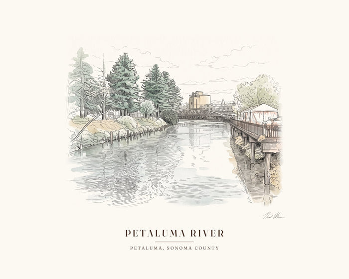 Petaluma River Art Print