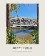 Swing Bridge, from the photograph taken on location to the ink line work to the watercolor print