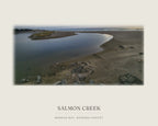 Salmon Creek, from the photograph taken on location to the ink line work to the watercolor print