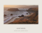 Goat Rock, from the photograph taken on location to the ink line work to the watercolor print