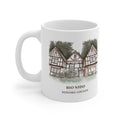 Rio Nido Tudor Lodge watercolor mug, 11 oz, with the place name and Sonoma County under the picture