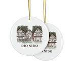Rio Nido Tudor Lodge ornament, printed the same on both sides