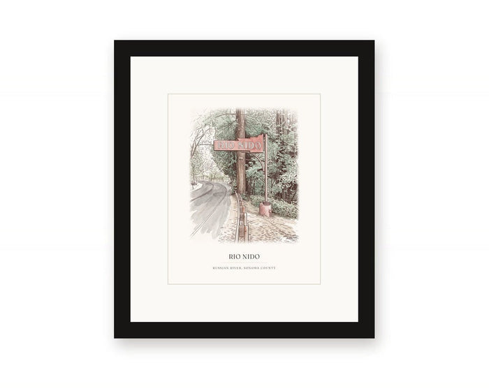 Rio Nido Sign Framed Print