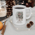 Rio Nido Sign mug on a holiday coffee table
