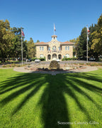 The photograph of Sonoma City Hall in Sonoma that the print was made from, taken on location