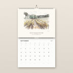 September: the Beauty Ranch vineyard in Glen Ellen, above the September 2027 date grid