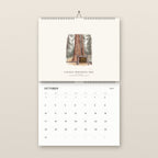 October: the Colonel Armstrong Tree in Guerneville, above the October 2027 date grid