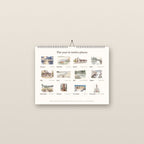 Back cover of the 2027 calendar showing all twelve Sonoma County places