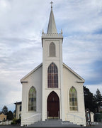 The photograph of St. Teresa of Avila Church in Bodega that the drawing was made from, taken on location