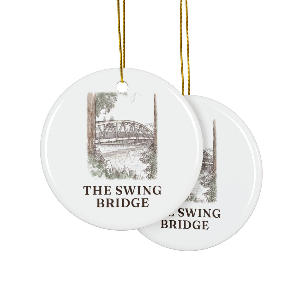 Swing Bridge ornament, printed the same on both sides