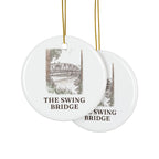 Swing Bridge ornament, printed the same on both sides