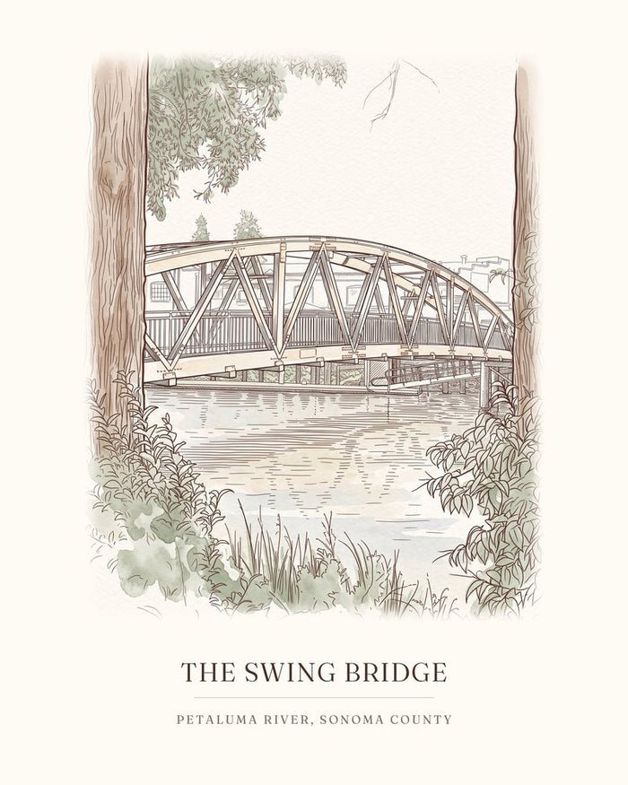 Swing Bridge Art Print